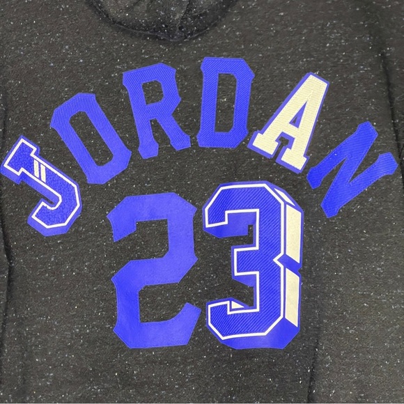 Nike Jordan Court Of Legends Hoodie Size Large Boys Black Blue Varsity Pullover - Picture 5 of 10